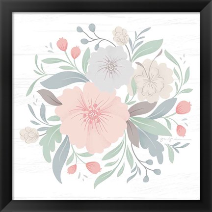 Framed Farmhouse Floral IV Print