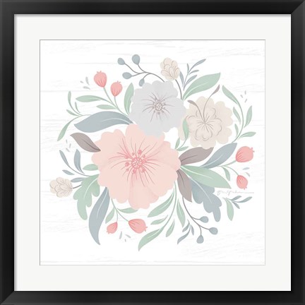 Framed Farmhouse Floral IV Print