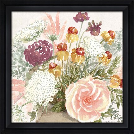 Framed Cottage Charm V Print