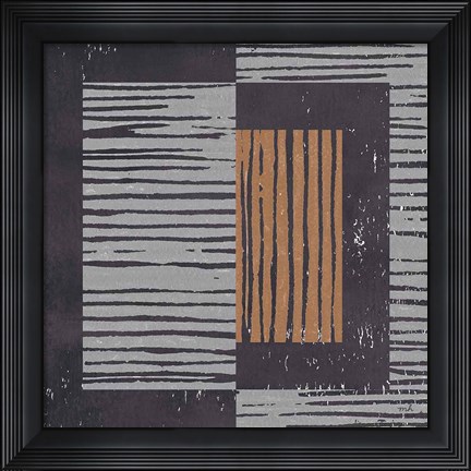 Framed Primitive II Gray Print