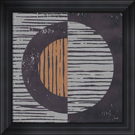Framed Primitive I Gray Print