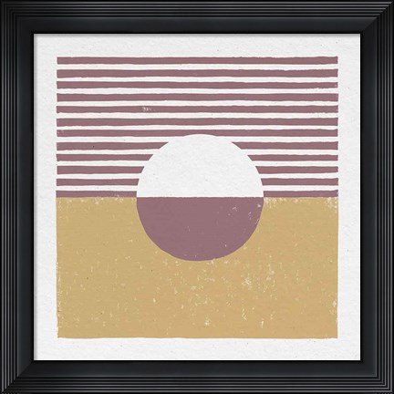 Framed Reflection III Yellow Print