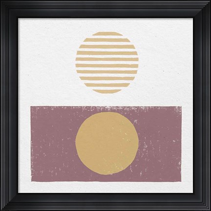 Framed Reflection II Yellow Print
