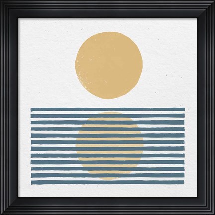 Framed Reflection I Yellow Print
