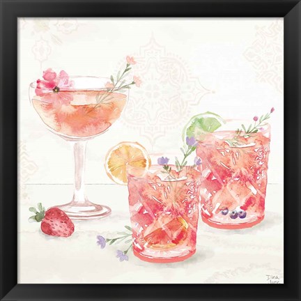 Framed Classy Cocktails V Print