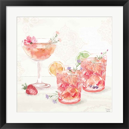 Framed Classy Cocktails V Print