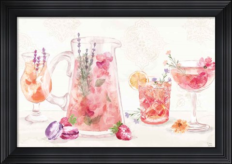 Framed Classy Cocktails I Print