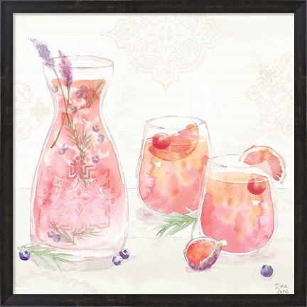 Framed Classy Cocktails II Print