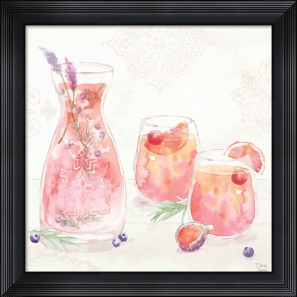 Framed Classy Cocktails II Print