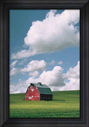 Framed Palouse Region Red Barn II Print