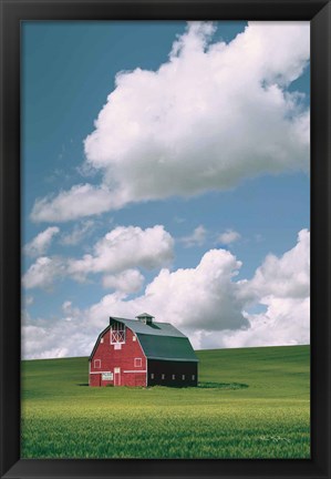 Framed Palouse Region Red Barn II Print