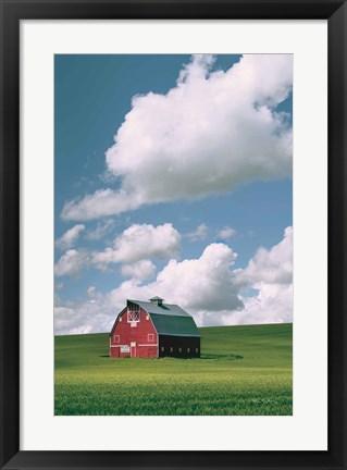 Framed Palouse Region Red Barn II Print