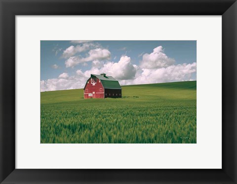 Framed Palouse Region Red Barn I Print