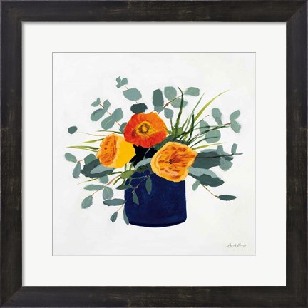 Framed Simplicity Bouquet I Print