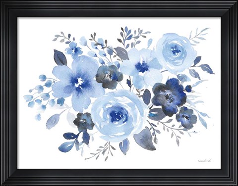 Framed Fresh Blue Bower II Print
