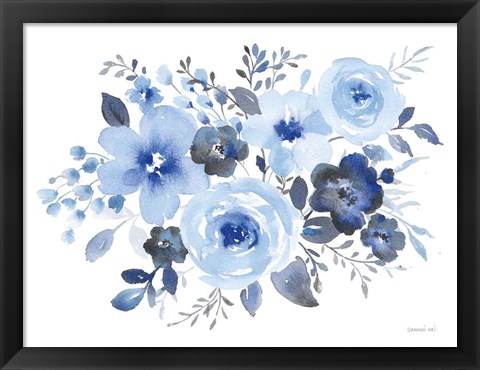 Framed Fresh Blue Bower II Print