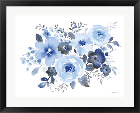 Framed Fresh Blue Bower II Print