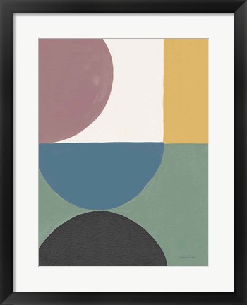 Framed Colorful Retro Abstract V Print