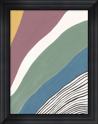 Framed Colorful Retro Abstract IV Print