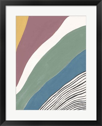 Framed Colorful Retro Abstract IV Print