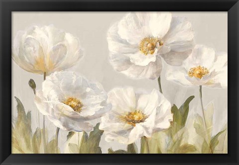 Framed White Anemones Print