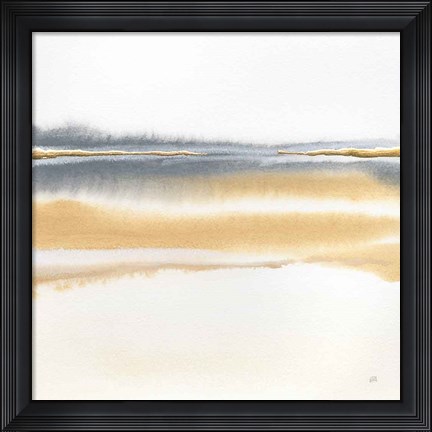 Framed Beige and Gold II Print