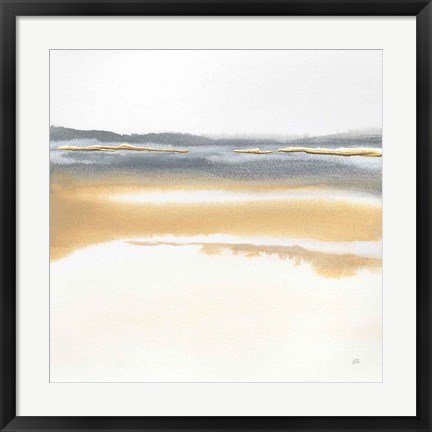 Framed Beige and Gold I Print