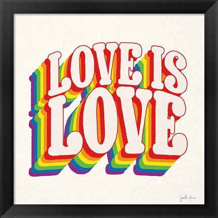 Framed Love is Love I Print