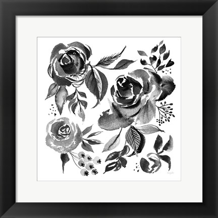 Framed Delft Delight IV Black No Words Print