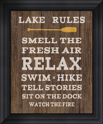 Framed Cabin Life VI Dark Print