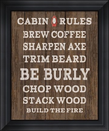 Framed Cabin Life V Dark Print