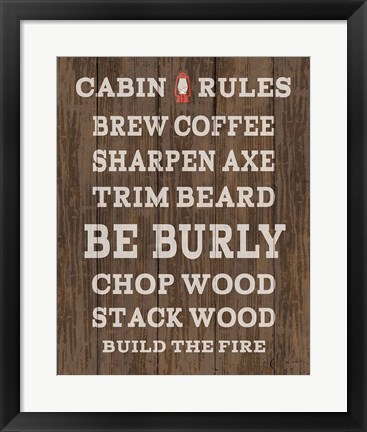 Framed Cabin Life V Dark Print