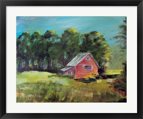 Framed Buds Barn Print