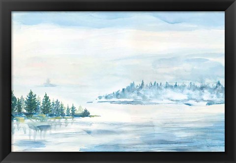 Framed Lake Fog Print