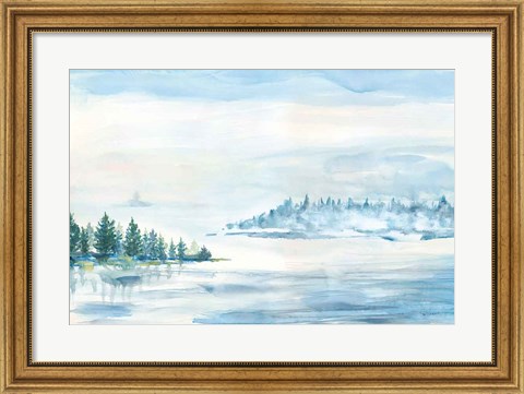 Framed Lake Fog Print