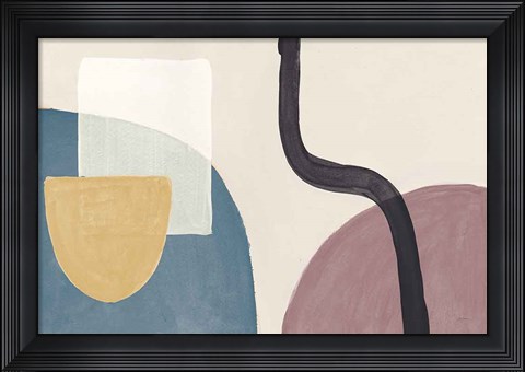 Framed Sandy Balance I Dark Print