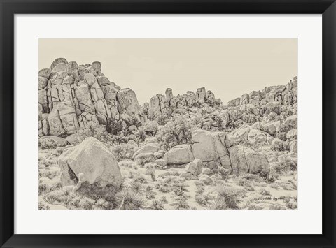 Framed Joshua Tree V Neutral Print