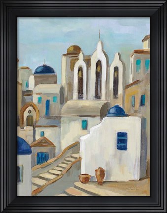 Framed Santorini View III Print