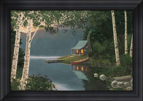 Framed Quiet Evening I Summer Print