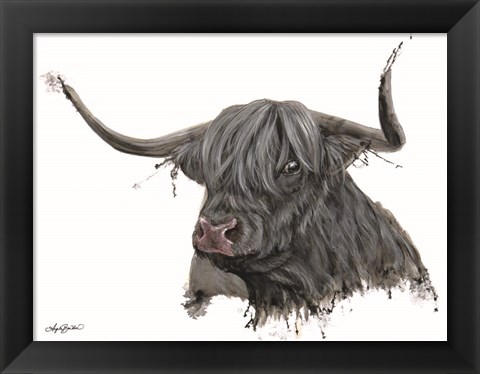 Framed Ethel the Highland Cow Print