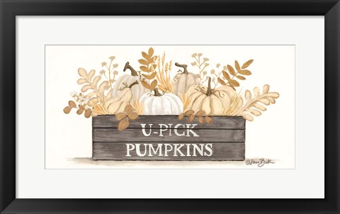 Framed U-Pick Pumpkins Print