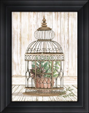 Framed Caged Beauty I Print