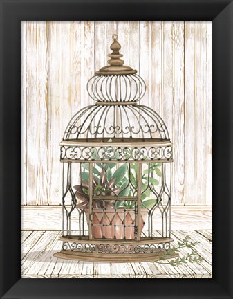 Framed Caged Beauty I Print