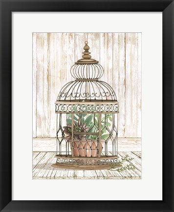 Framed Caged Beauty I Print