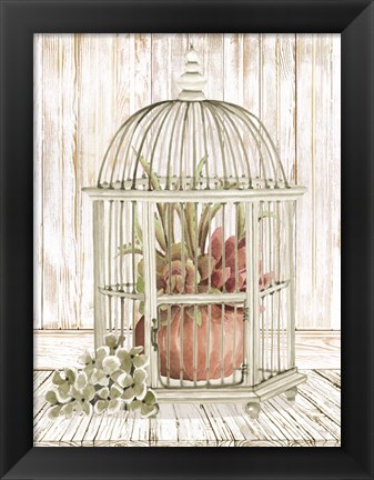 Framed Caged Beauty II Print