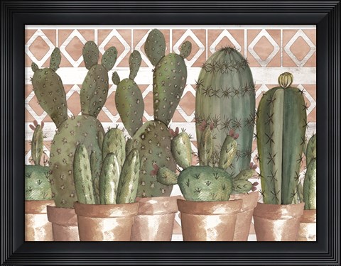 Framed Geo Succulents Print