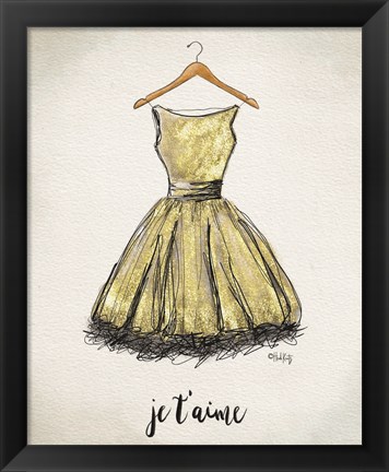 Framed Je T&#39;aime Dress Print