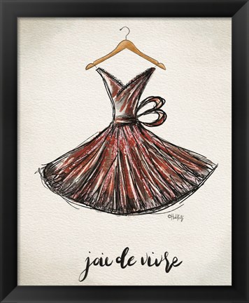 Framed Joie de Vivre Dress Print