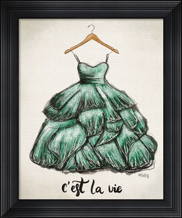 Framed C&#39;est La Vie Dress Print