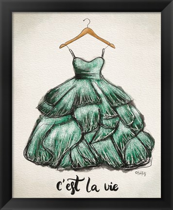 Framed C&#39;est La Vie Dress Print